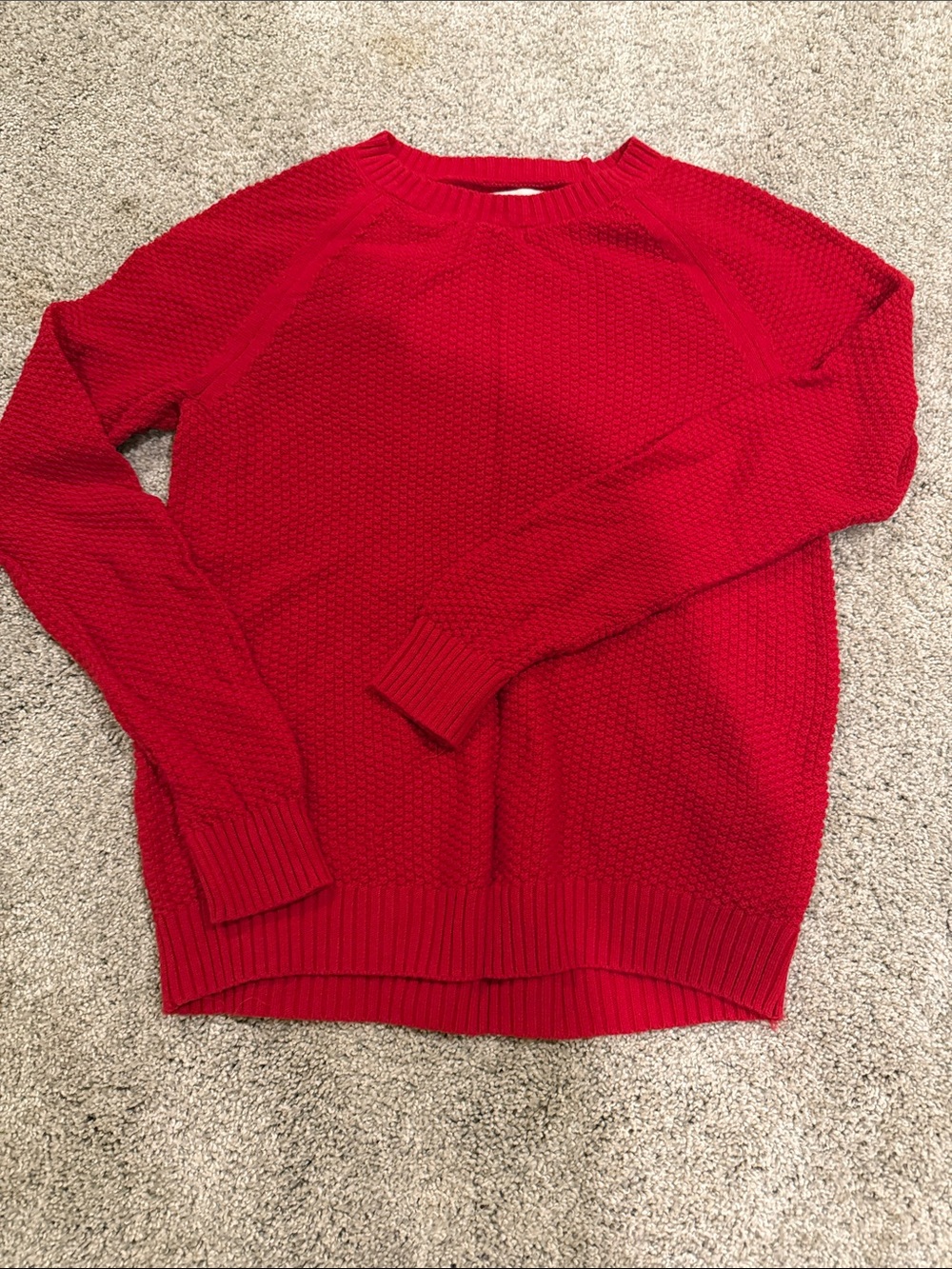 LOFT Men's Crewneck Sweater in Bright Red